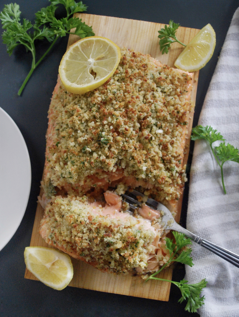 Parmesan Herb Crusted Salmon – Sara Mellas